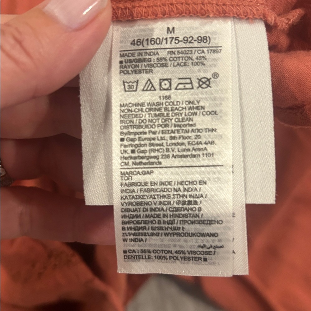 Gap Terracotta Button-Up Blouse Size Medium - image 6